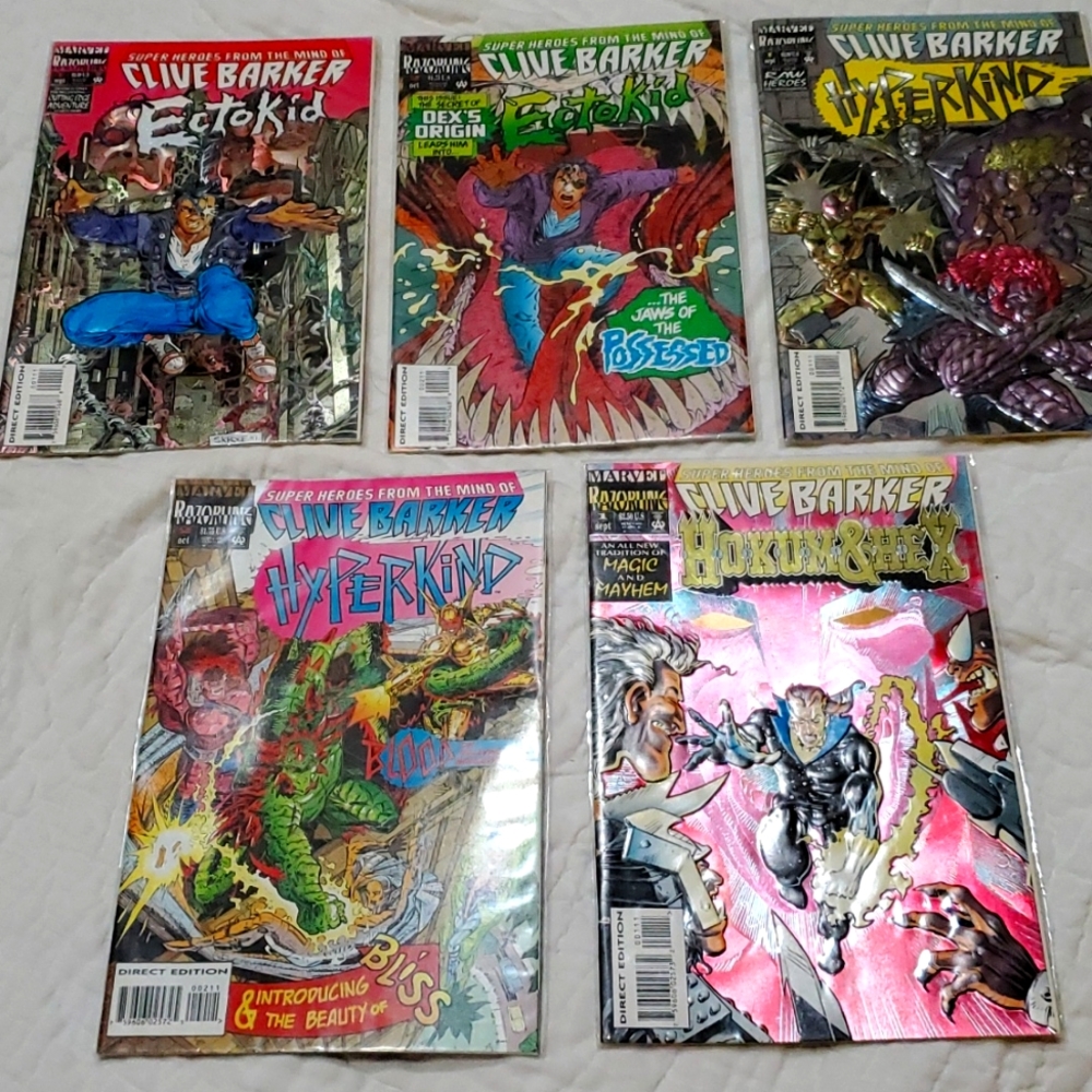 💥5 Comic Books Clive Barker Embossed Comic Books